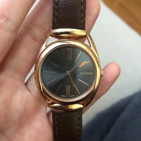 Gucci YA140408 Horsebit 34mm Women's Brown Leather - Picture 1 of 8